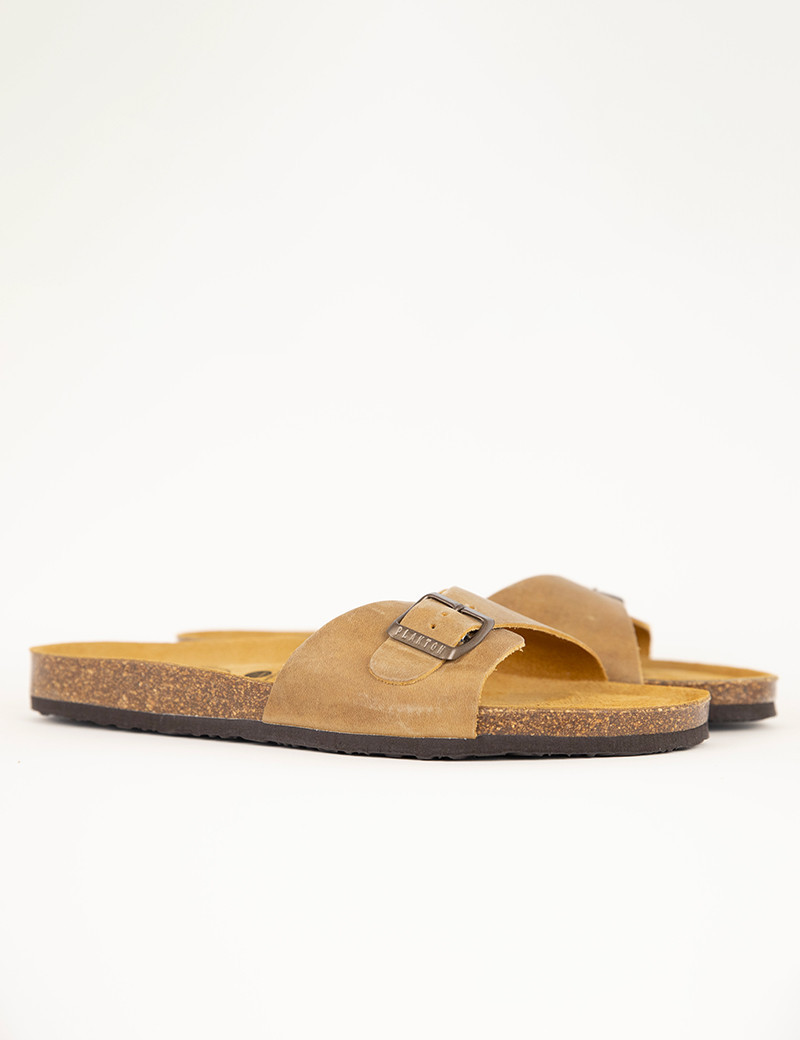 PLAKTON MULES HOMME SIMPLE BRIDE BEIGE