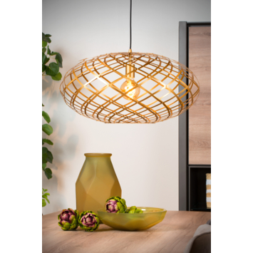 Lucide hanglamp Wolfram 60W mat goud messing