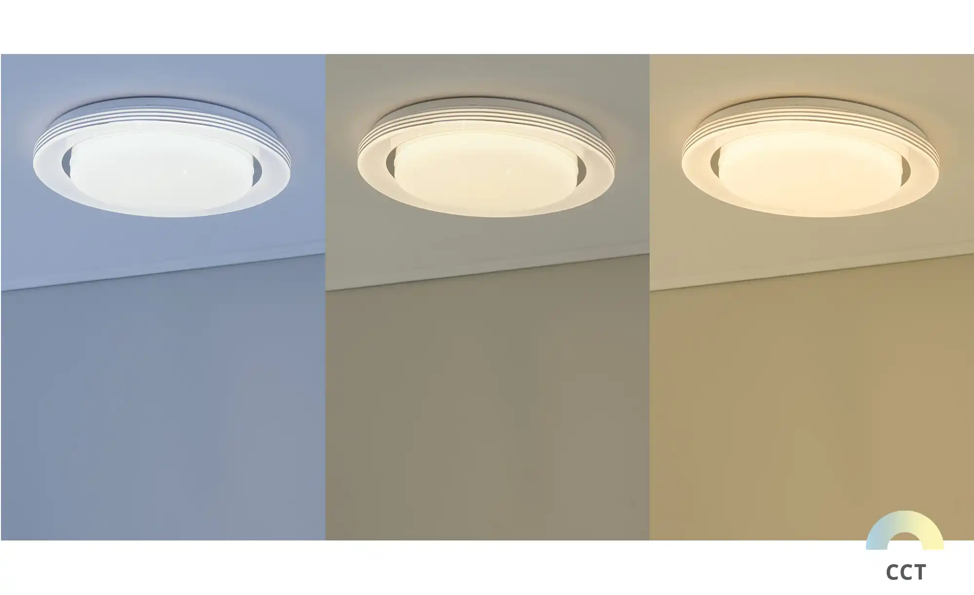 Trio LED-Deckenleuchte, weiß Starlight-Effekt ´groß´