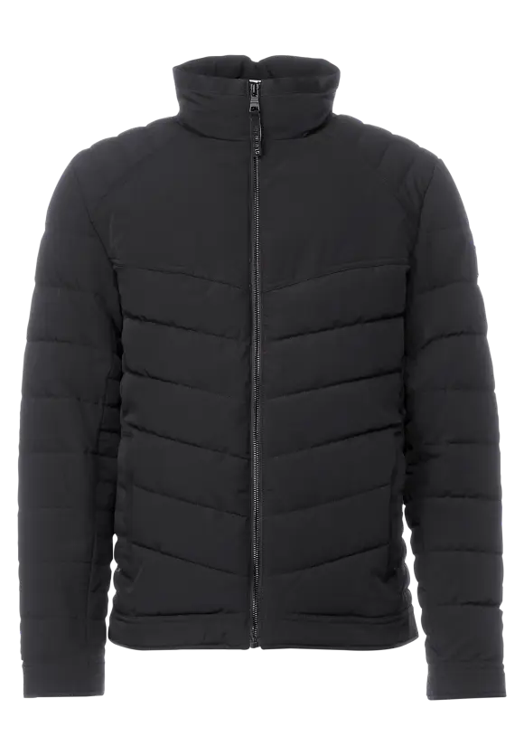 Steppjacke im Bikerlook - Black