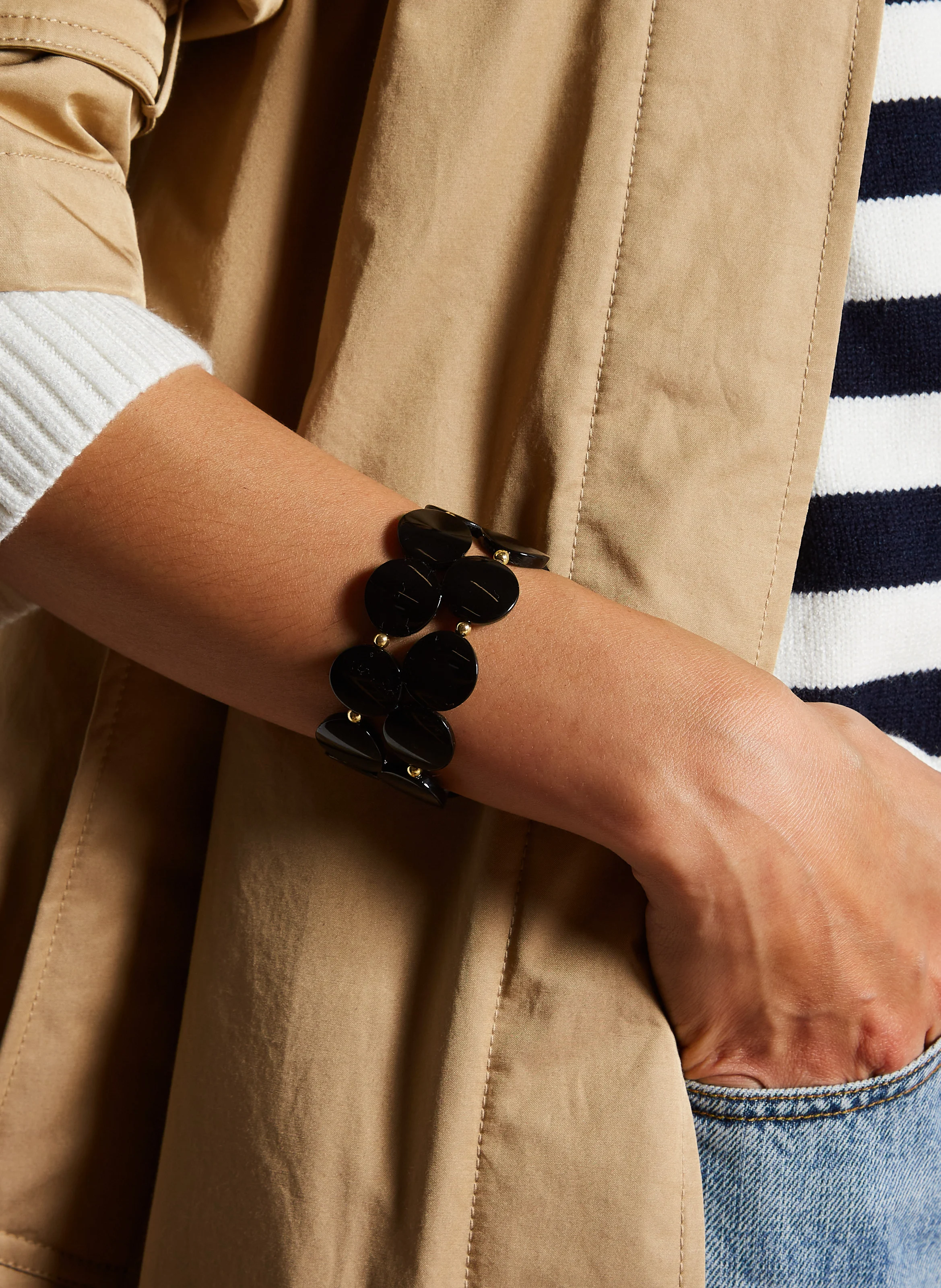JAZZ - Bracelet manchette| Noir