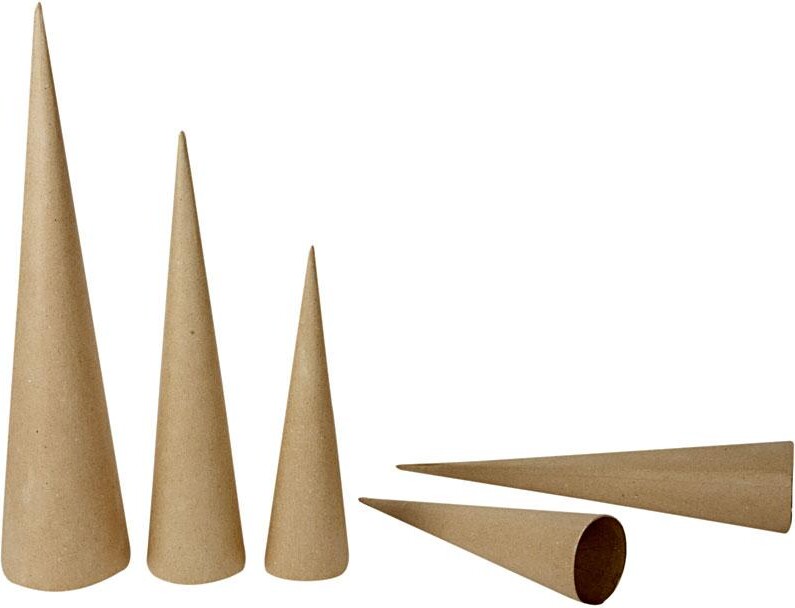 Høje Kegler - H 30-40-50 CM - Ø 8-9-11,5 CM - 3 Stk