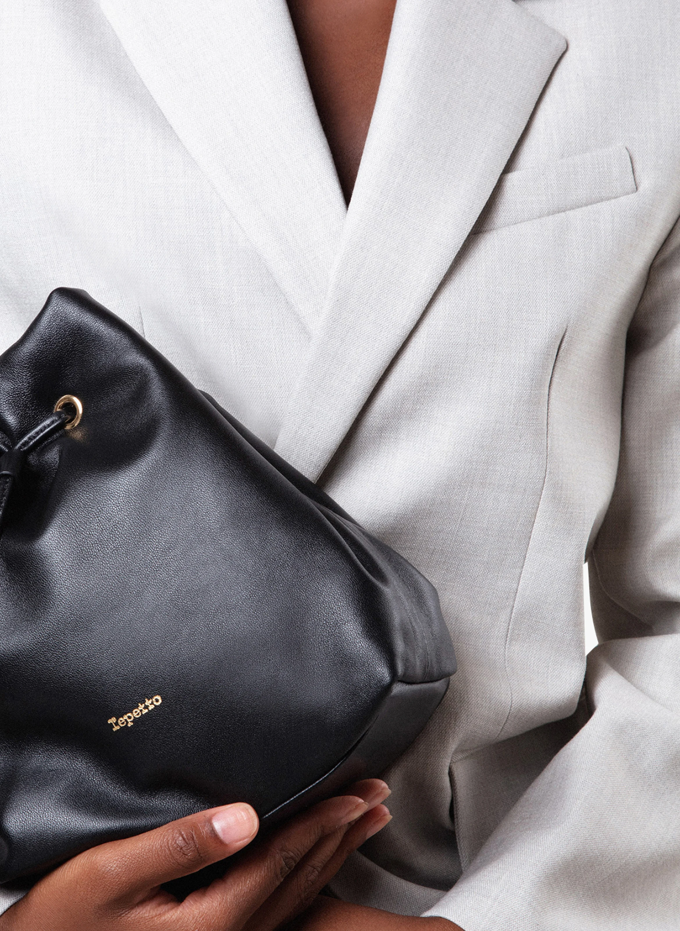 TENDRESSE - Sac porté épaule en cuir | Noir