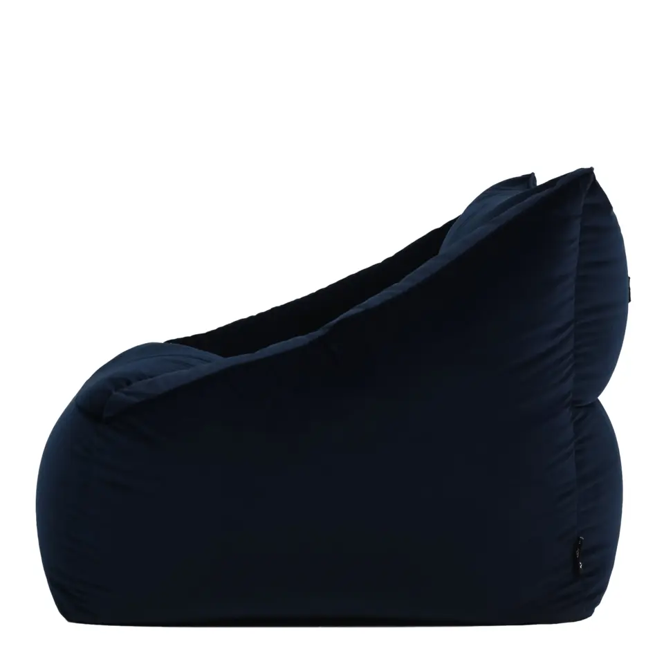 icon Zitzak en Poef Natalia - Fluwelen Zitzak - Marineblauw