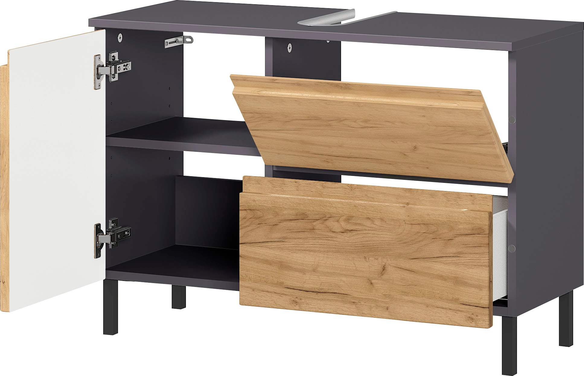 GERMANIA Waschbeckenunterschrank »Scantic« 1 Stk. tlg. mit Siphonausschnitt