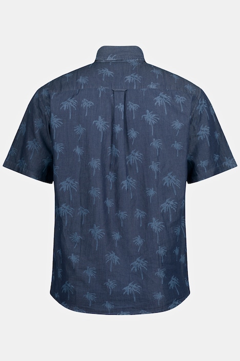 Hemd, Halbarm, floraler Print, Buttondown-Kragen, Modern Fit