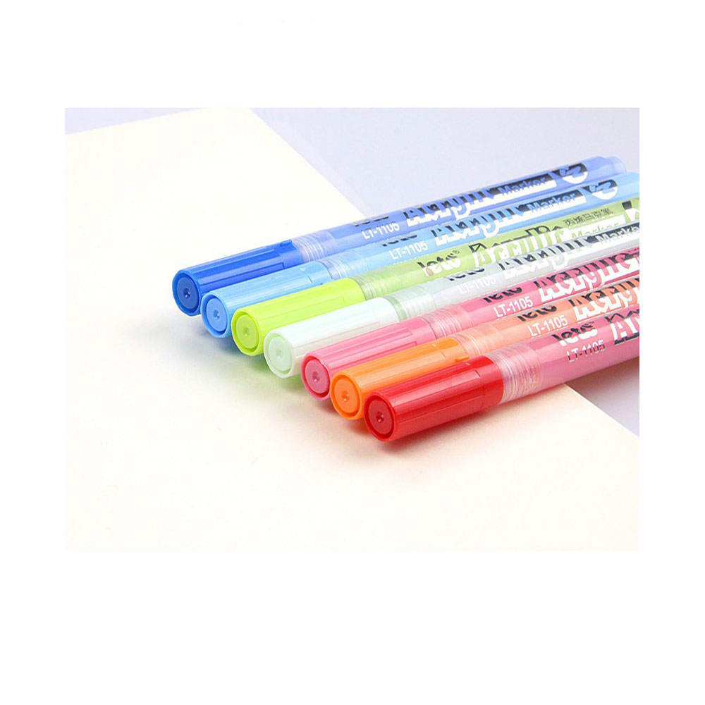 (18er Set) Wasserfeste Acryl Permanent Marker Pastell Lack Mal Stifte
