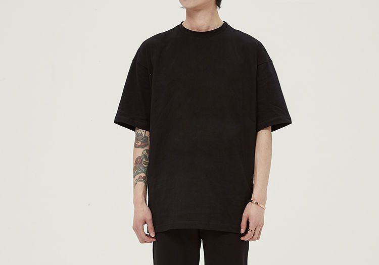 DragonRoad - Effen T-shirt met elleboogmouwen
