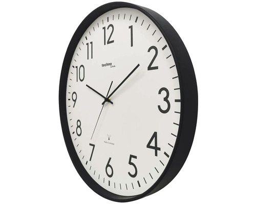 Wandklok radiogestuurde klok zwart wit Ø 50,5 cm