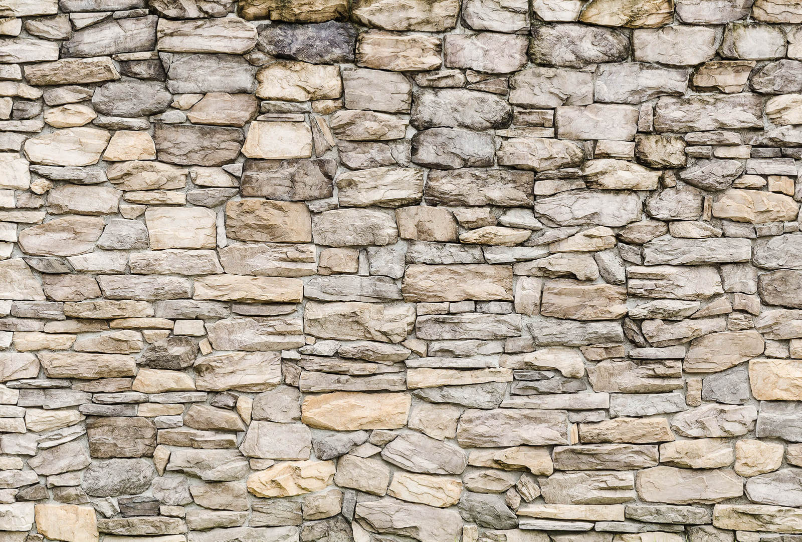 Fototapete DESIGNWALLS 2.0 - grau-beige/creme - Steinmauer - 2,6 Meter