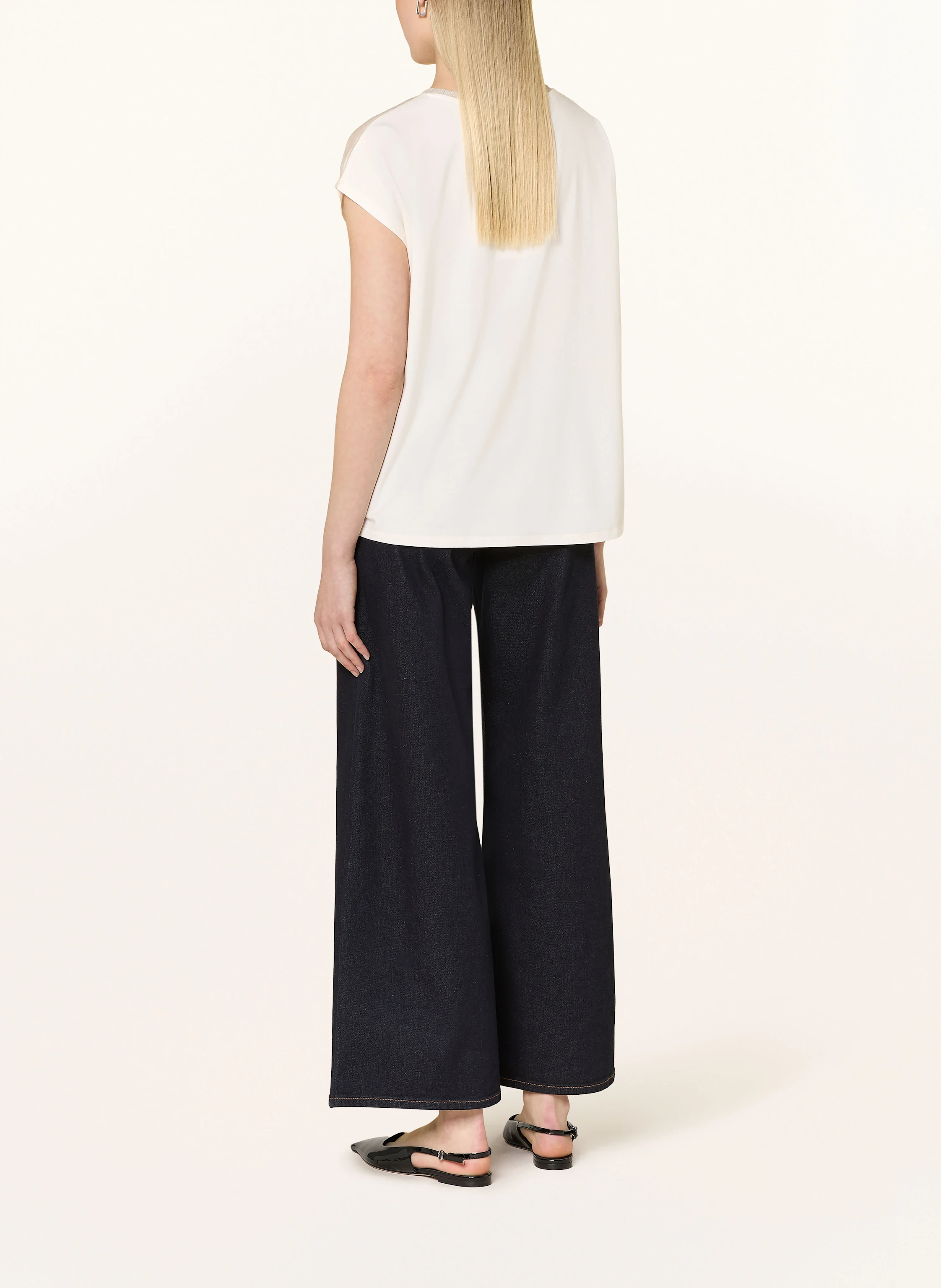 oui Blusenshirt im Materialmix