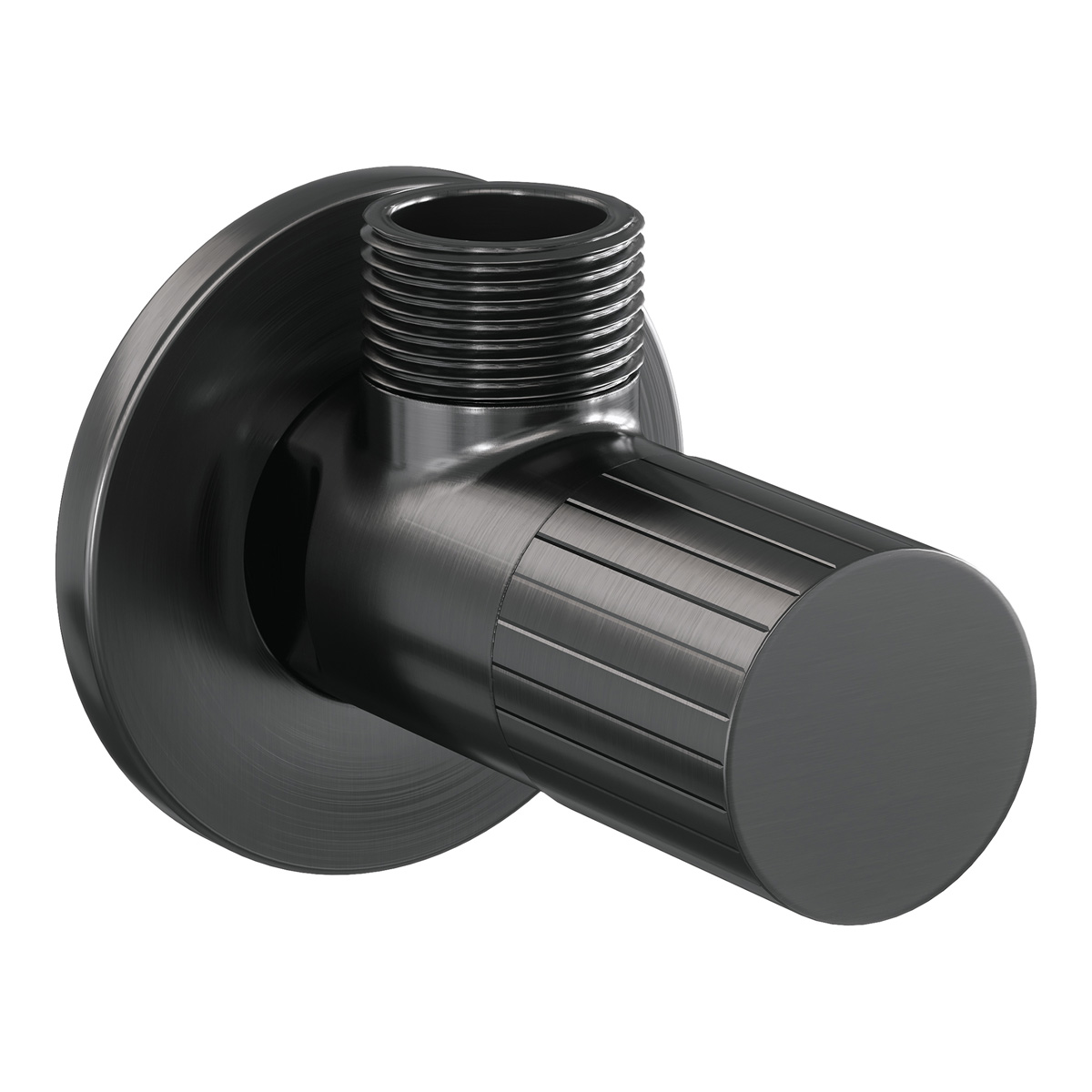 Brauer Stripe hoekstopkraan compleet met slang gunmetal geborsteld PVD