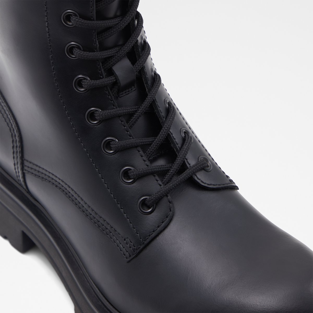 Falconer Black Leather Smooth Men Lace-up boots