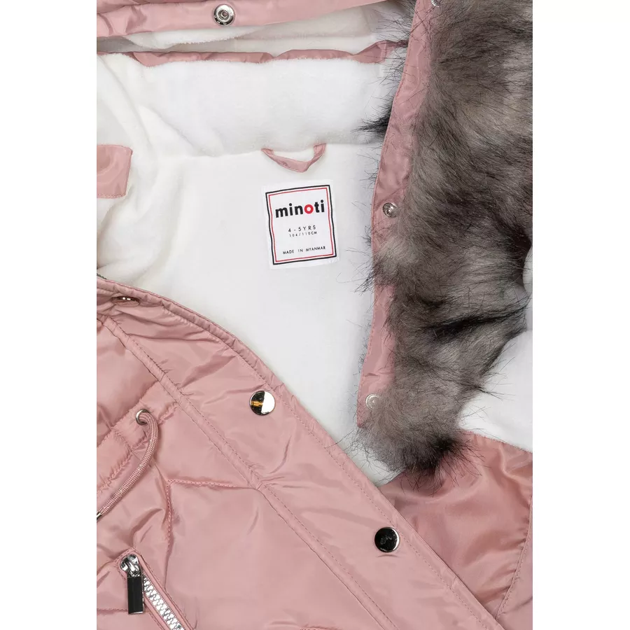 MINOTI Winterjacke RosaCremeweiß
