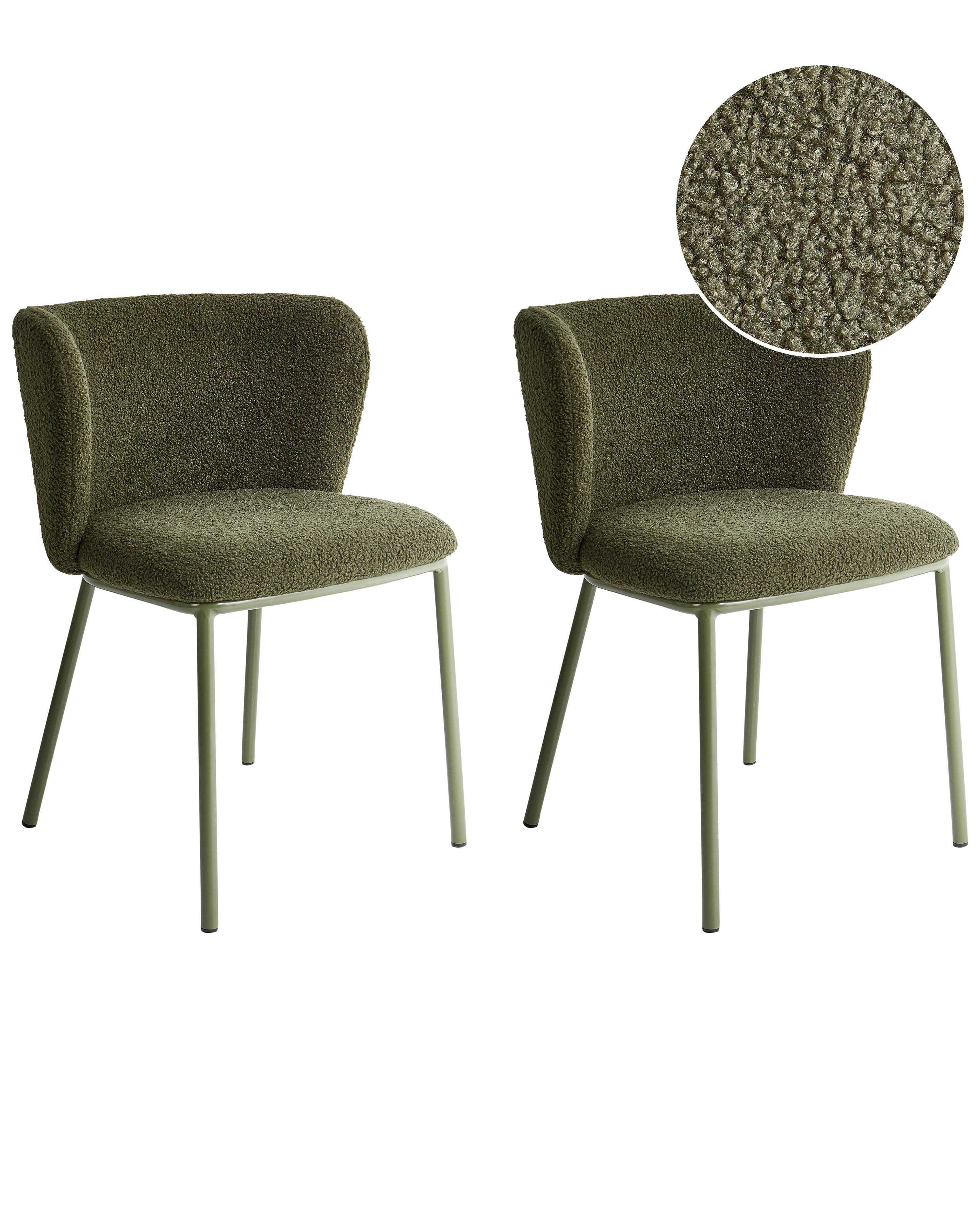 Set van 2 eetkamerstoelen MINA II Donkergroen