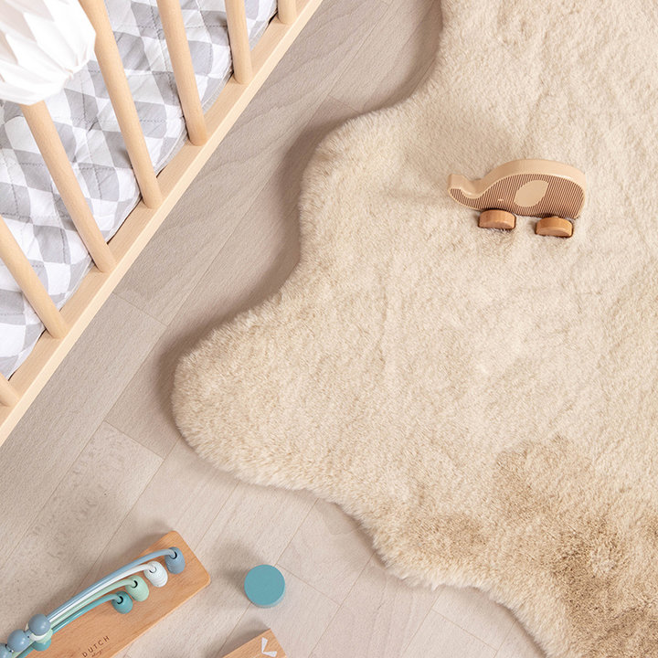 Kindervloerkleed - Huggy Schaap Creme | Super fluffy!