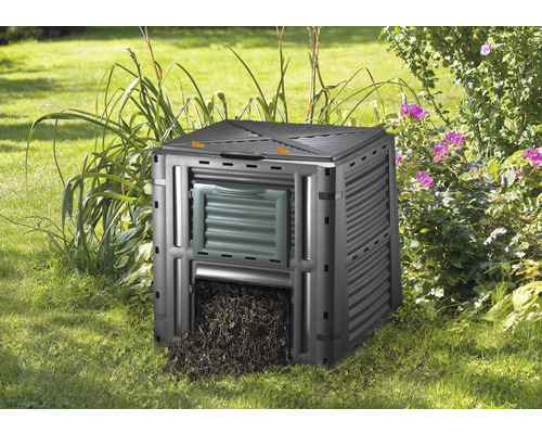 Compostbak ca. 450 l 80 x 80 x 81 cm antraciet