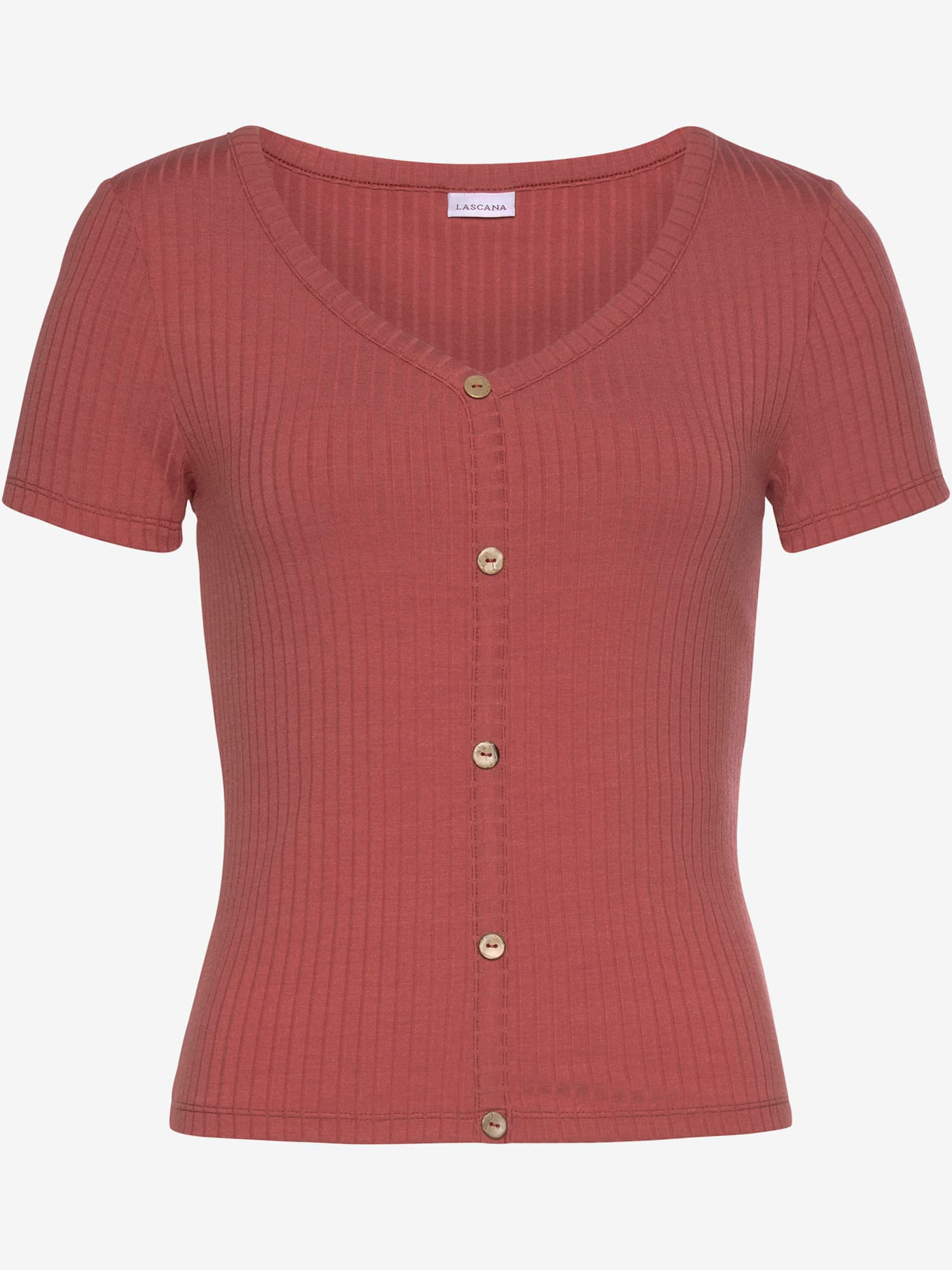 T-shirt à manches courtes encolure en v dégagée