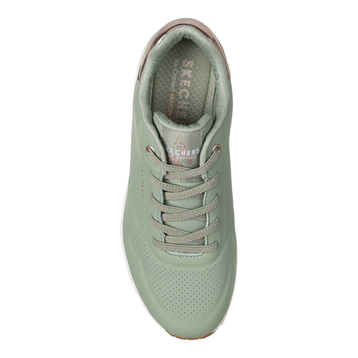 2X les points-Uno_shim-l-Baskets - Talon plat - Autre Vert
