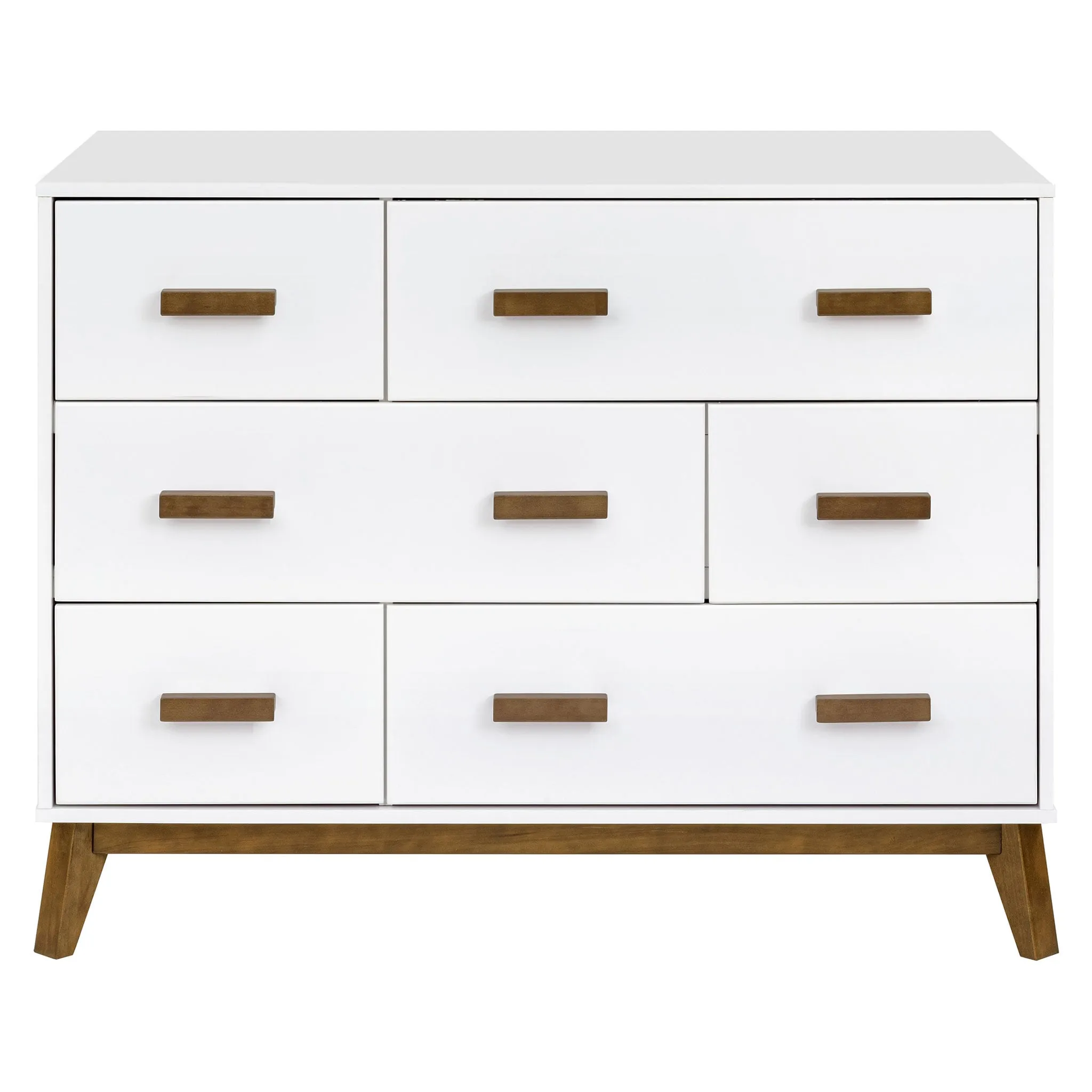 Babyletto Bureau 6 tiroirs Scoot - Blanc  Naturel Noisette