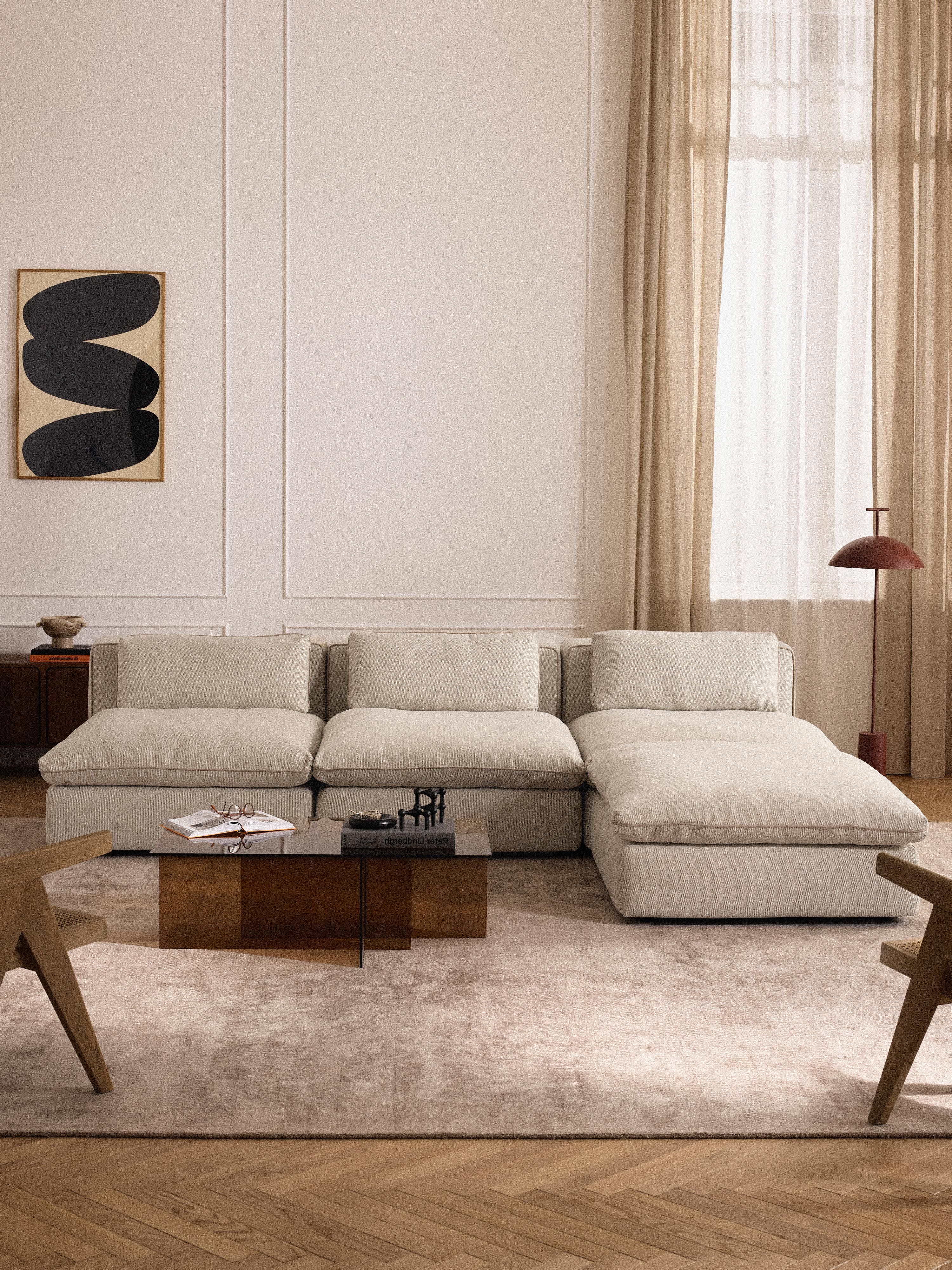 Modulaire XL bank Felix met poef (links/rechts)