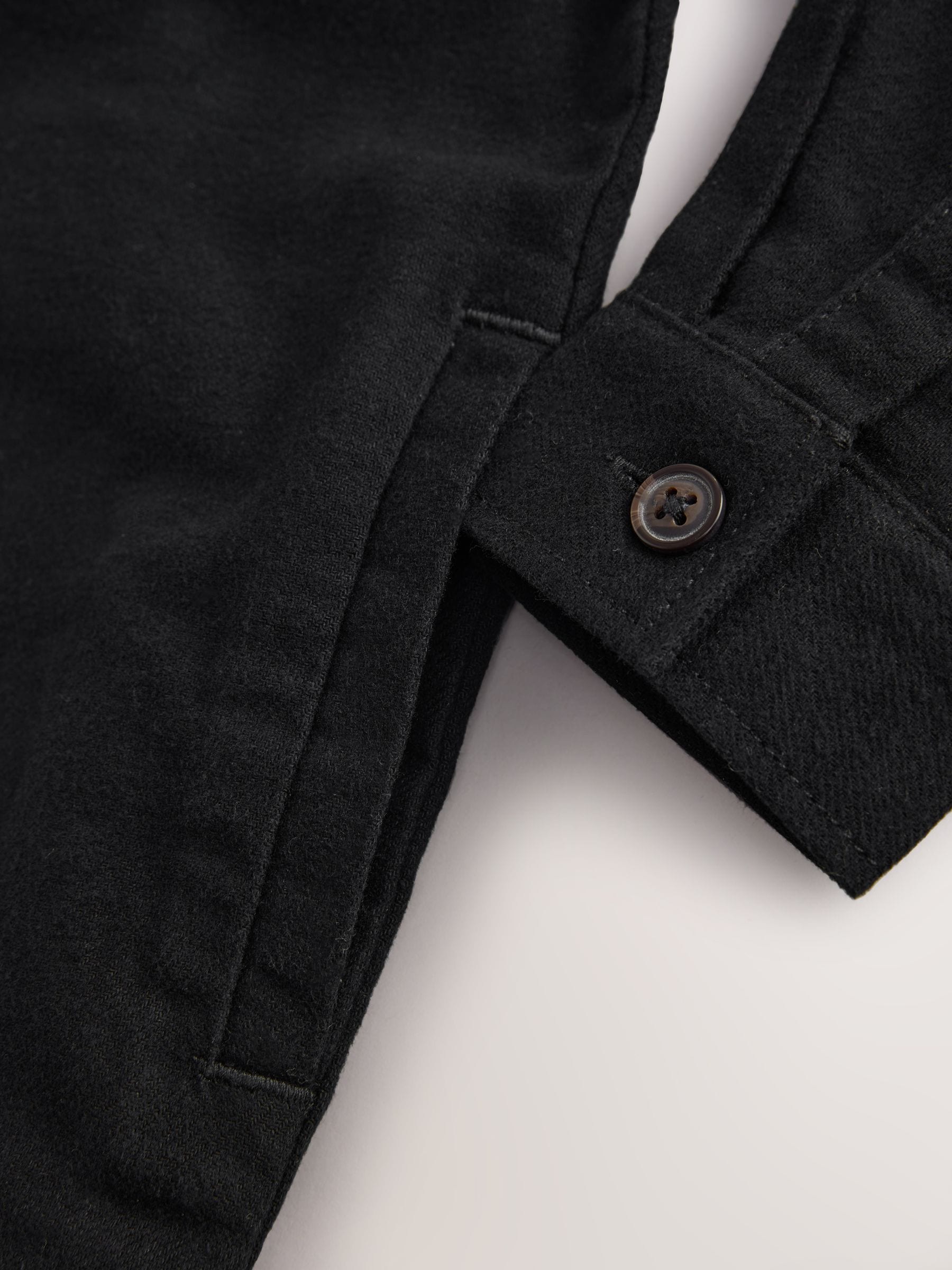 Zwart - Geborsteld overshirt (3-16jr)