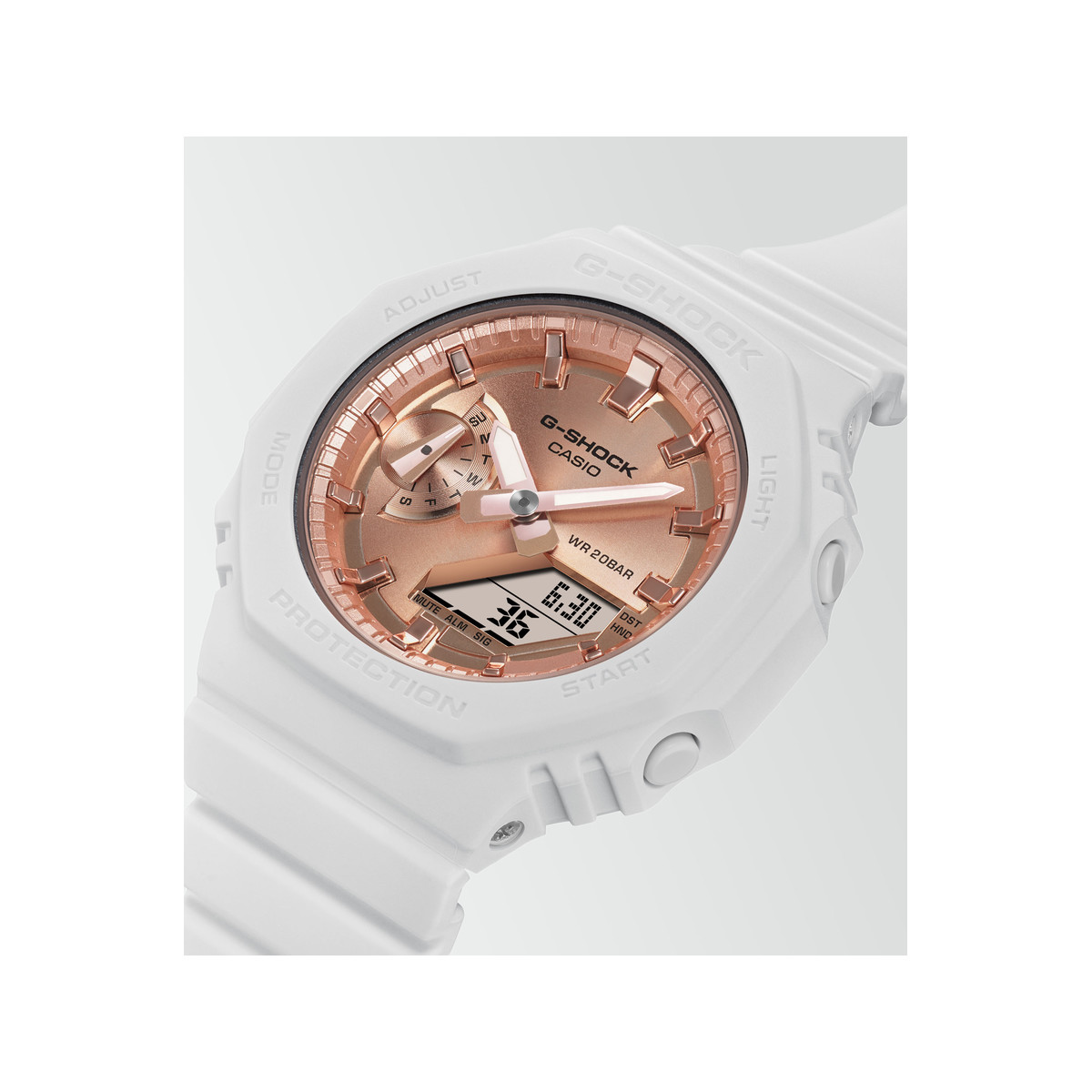 Montre CASIO G-SHOCK femme bracelet résine blanc