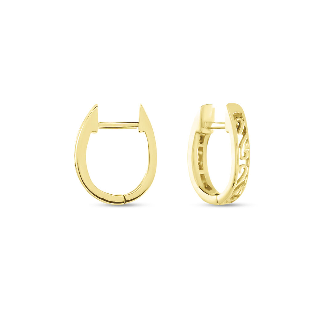Créoles Or Jaune Aaren Diamants