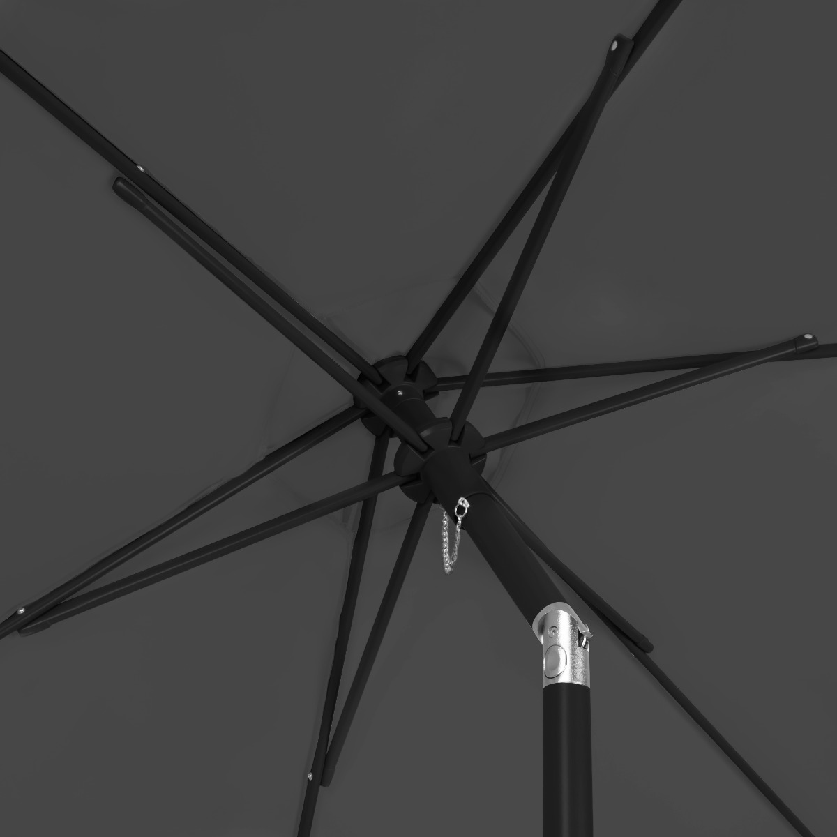 VONROC Torbole 200 cm Premium parasol inclusief voet - Grey