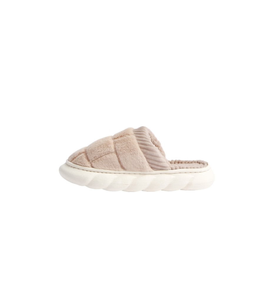 Chinelo xadrez bege Admas