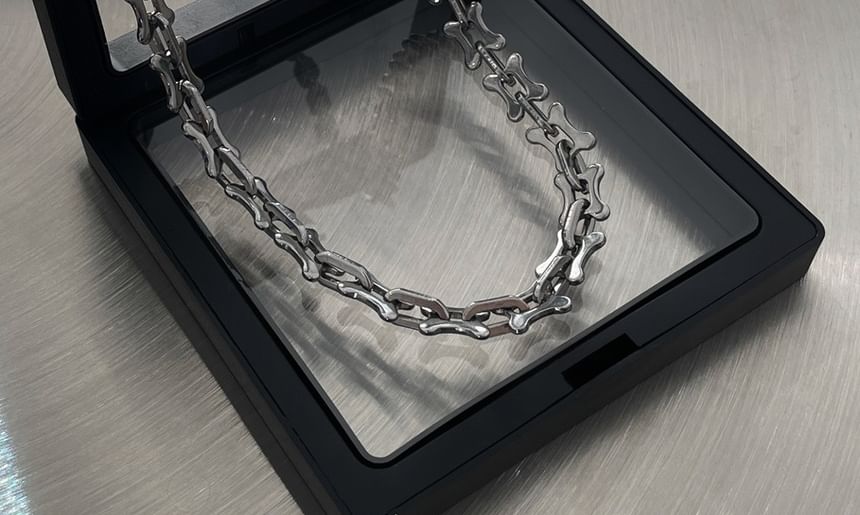 Lilafey - Stevige choker van roestvrij staal