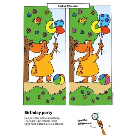 Hauschka Verlag Preschool block - Similarities & differences, DIN A5, englisch
