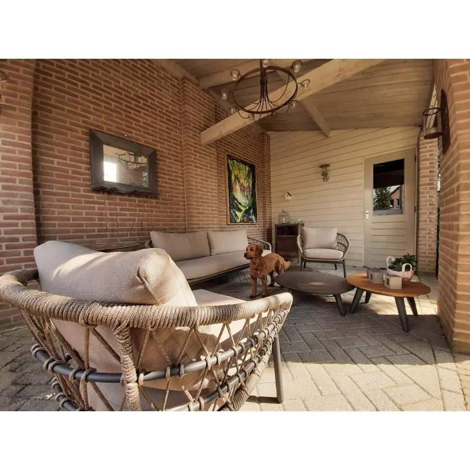 Julia stoel bank loungeset - 5-delig - antraciet