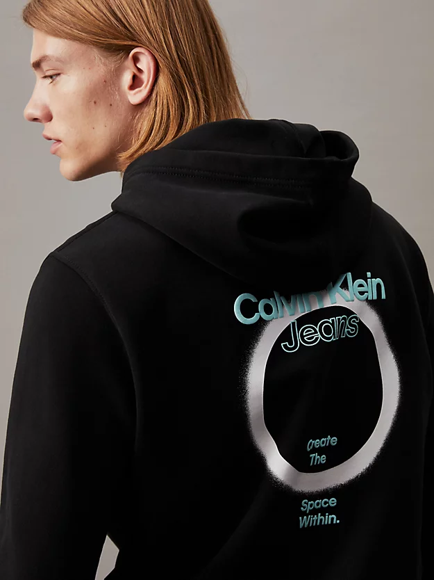 Moletom com capuz em tecido atoalhado estampado com logotipo.