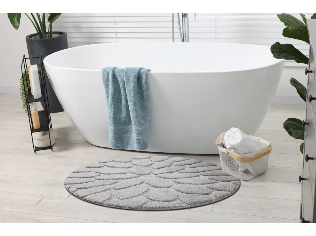 Tapis de salle de bain SUPREME cercle STONES, des pierres, antidérapa cercle 67 cm