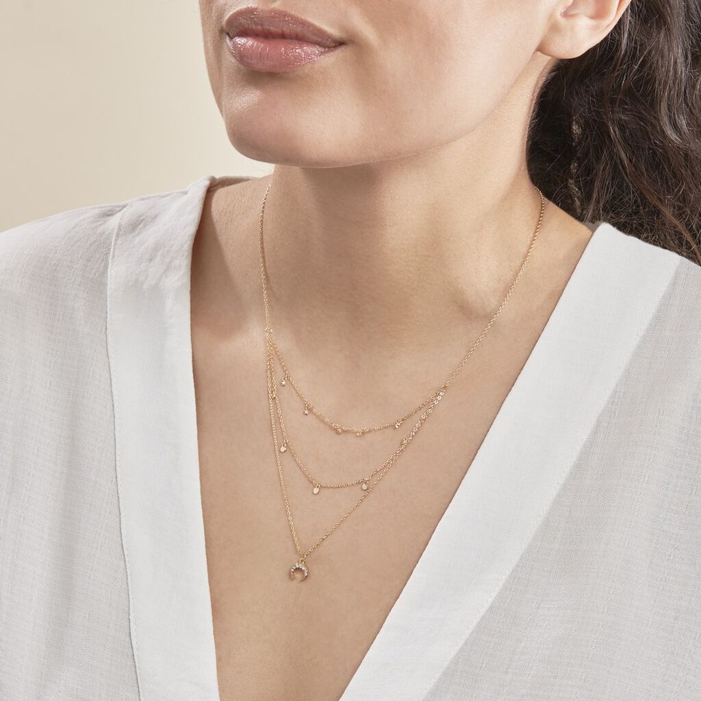 Collier Sadhba Plaqué Or Jaune Oxyde De Zirconium