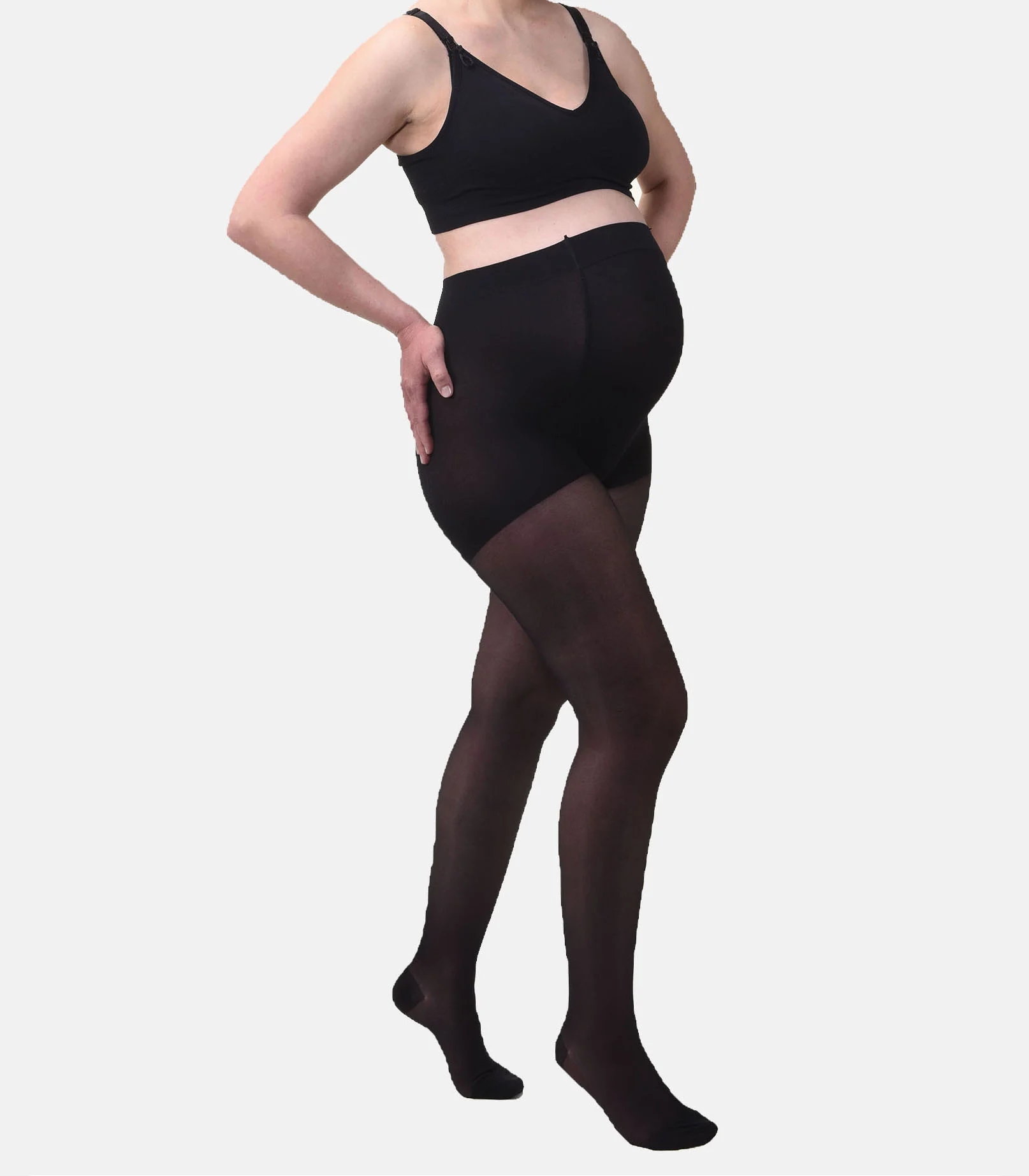 Collants de Grossesse semi-transparents de Mantien | Noir