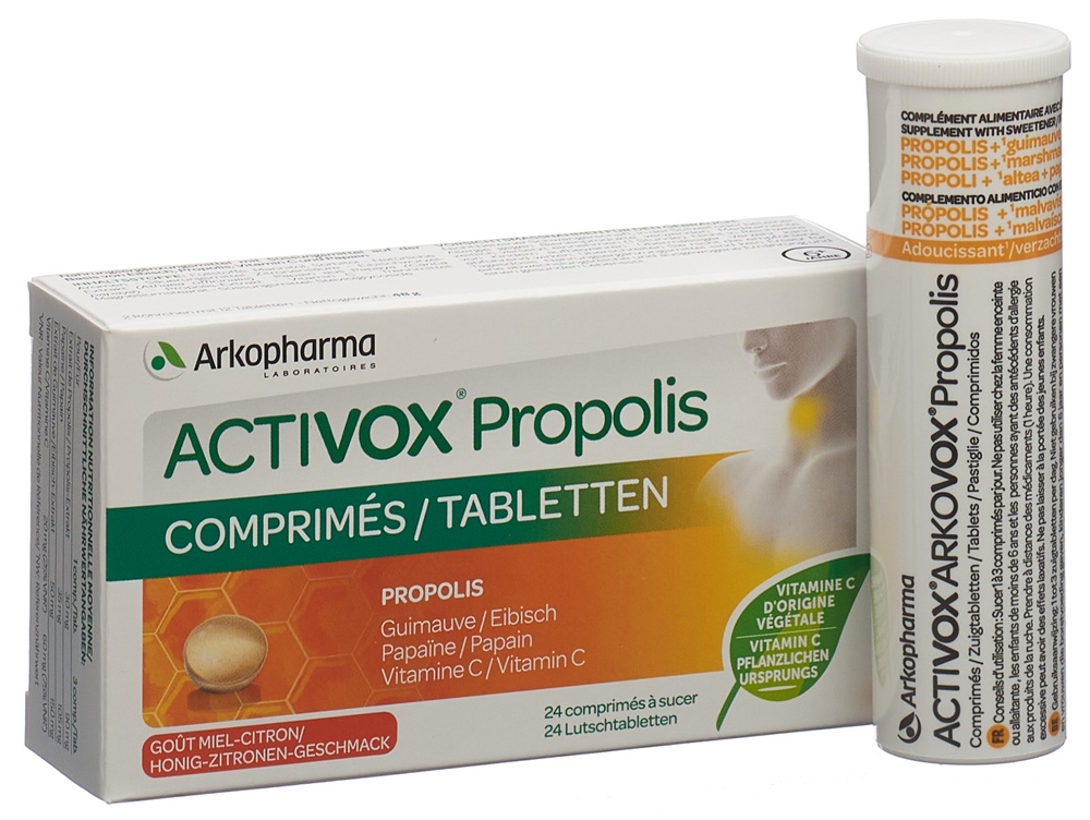 ACTIVOX Propolis Honig-Zitronen Lutschtabl 24 Stk