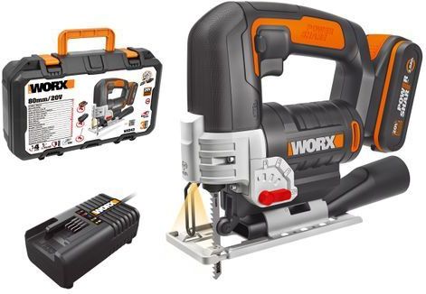 Worx - WX543 - Decoupeerzaag - 20V - Compact - Stofblazer
