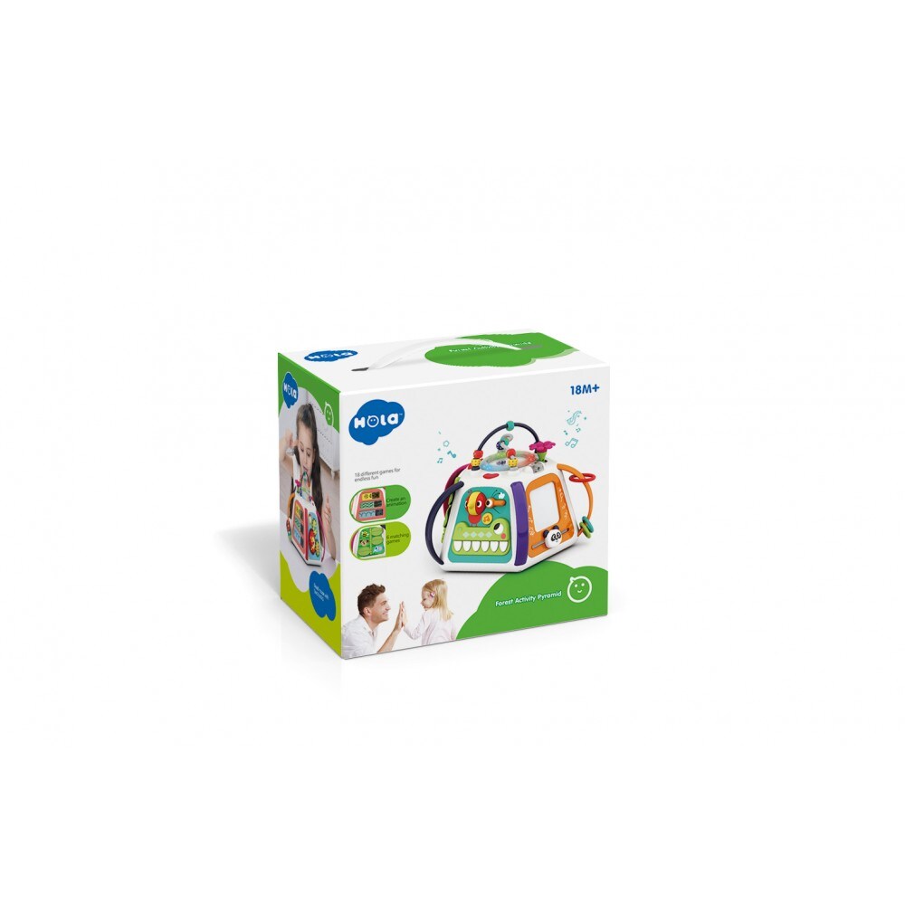 Moni Activity Motorik-Pyramide A3153 LED-Ring Musikfunktion Perlenlabyrinth bunt