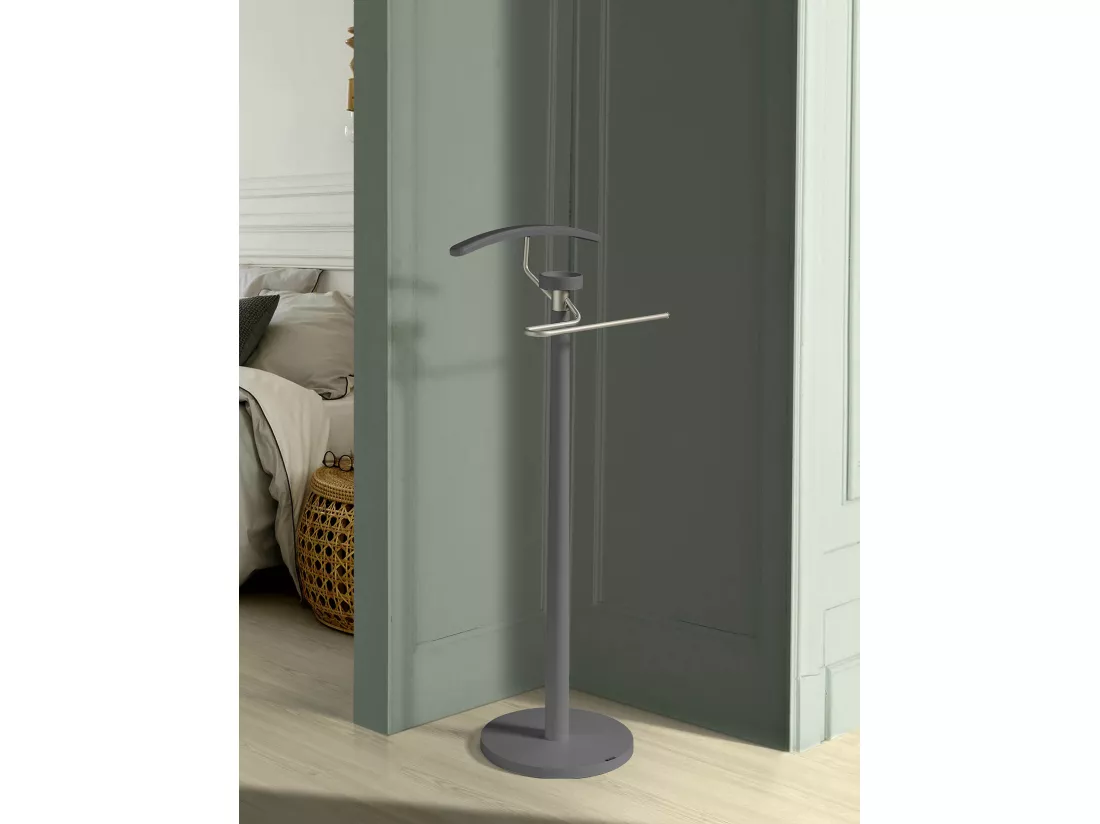 Valet de nuit - H112cm x L46cm x P34cm - hêtre massif gris - Bold