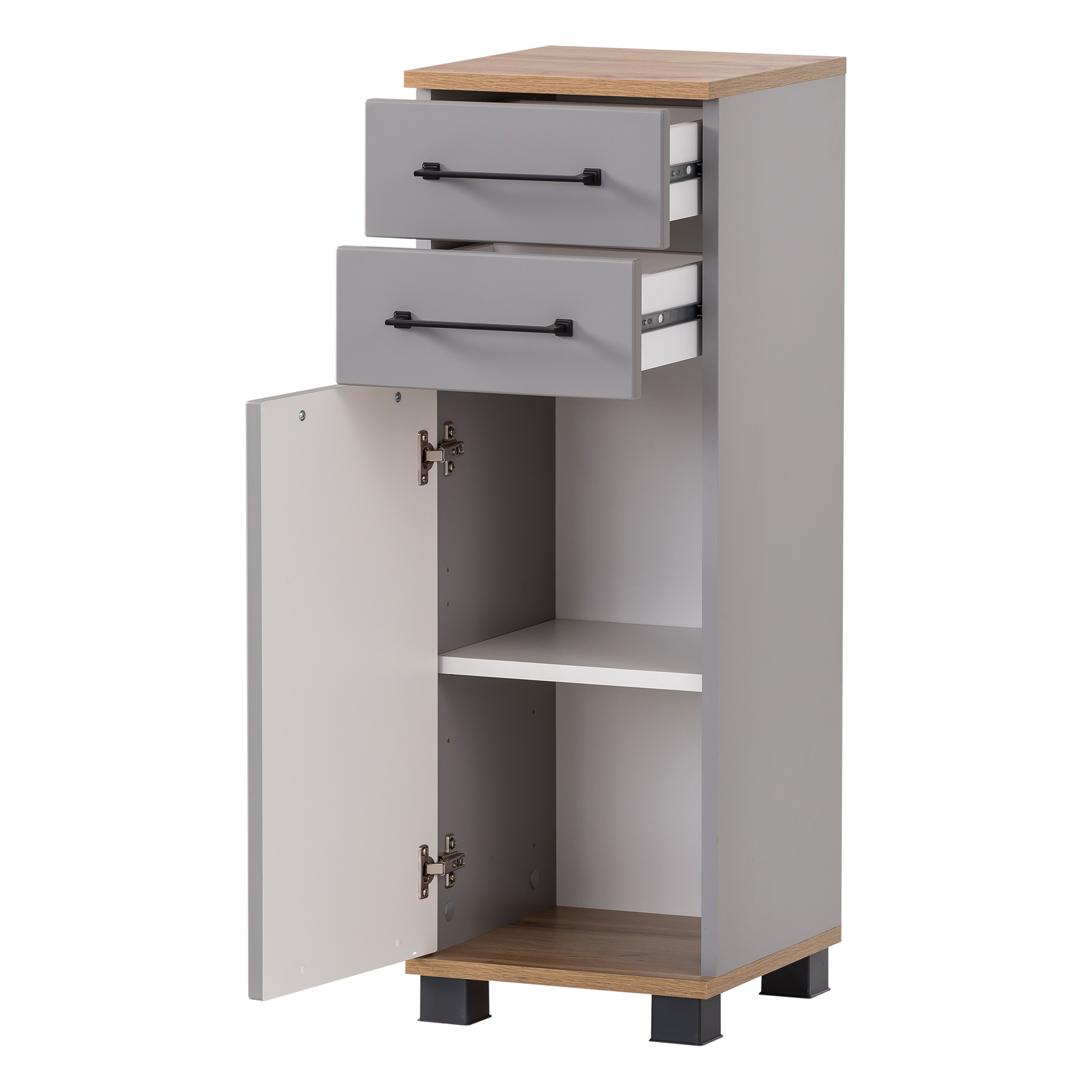 Unterschrank - platingrau-Eiche - 30 cm breit