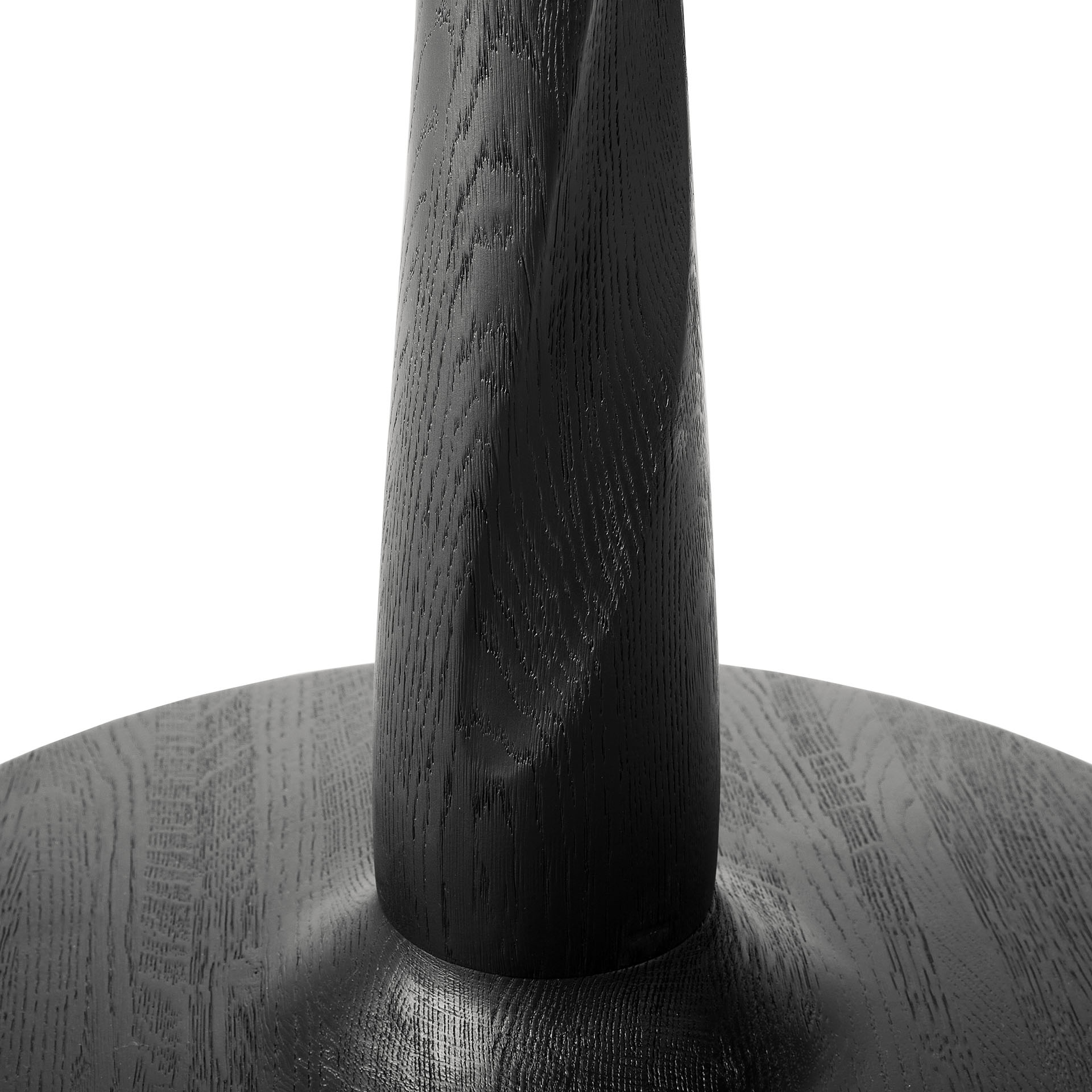 Eettafel Torsion zwart eiken Ø70 cm