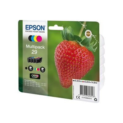 Epson 29 Fraise - Pack de 4 - noir, cyan, magenta, jaune - cartouche d'encre originale