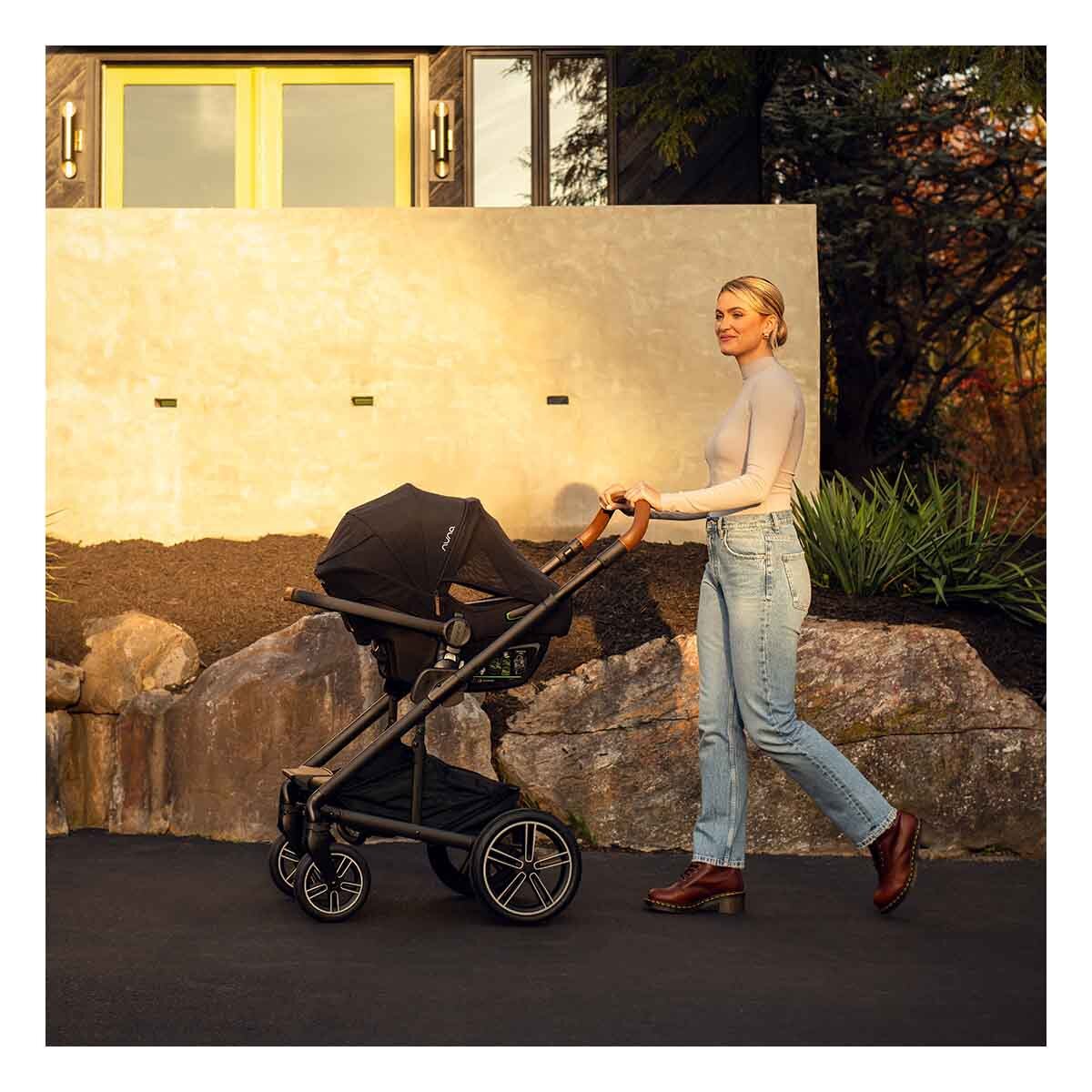 ABC Design GmbH ABC Design Kombi-Kinderwagen Salsa 5 Air Set inkl. Adapter für Babyschale + Nuna Babyschale Pipa Next i-Size Caviar Kollektion 2024 mit Nuna Base Next