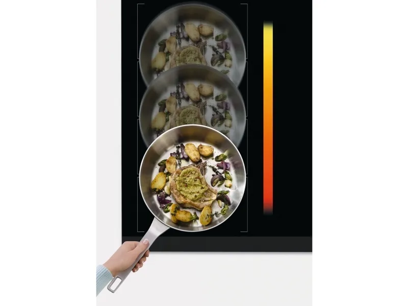 Electrolux EIV654 - Induktions kogeplade - 4 plader - Niche - bredde: 56 cm - dybde: 49 cm - med kantet front - sort