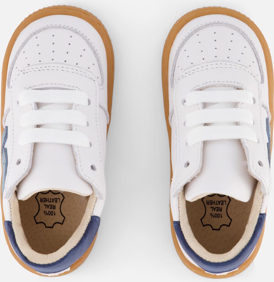 Shoesme Wit-Blauw Sneakertje Sneakers Kinderen Jongens White Blue Leer