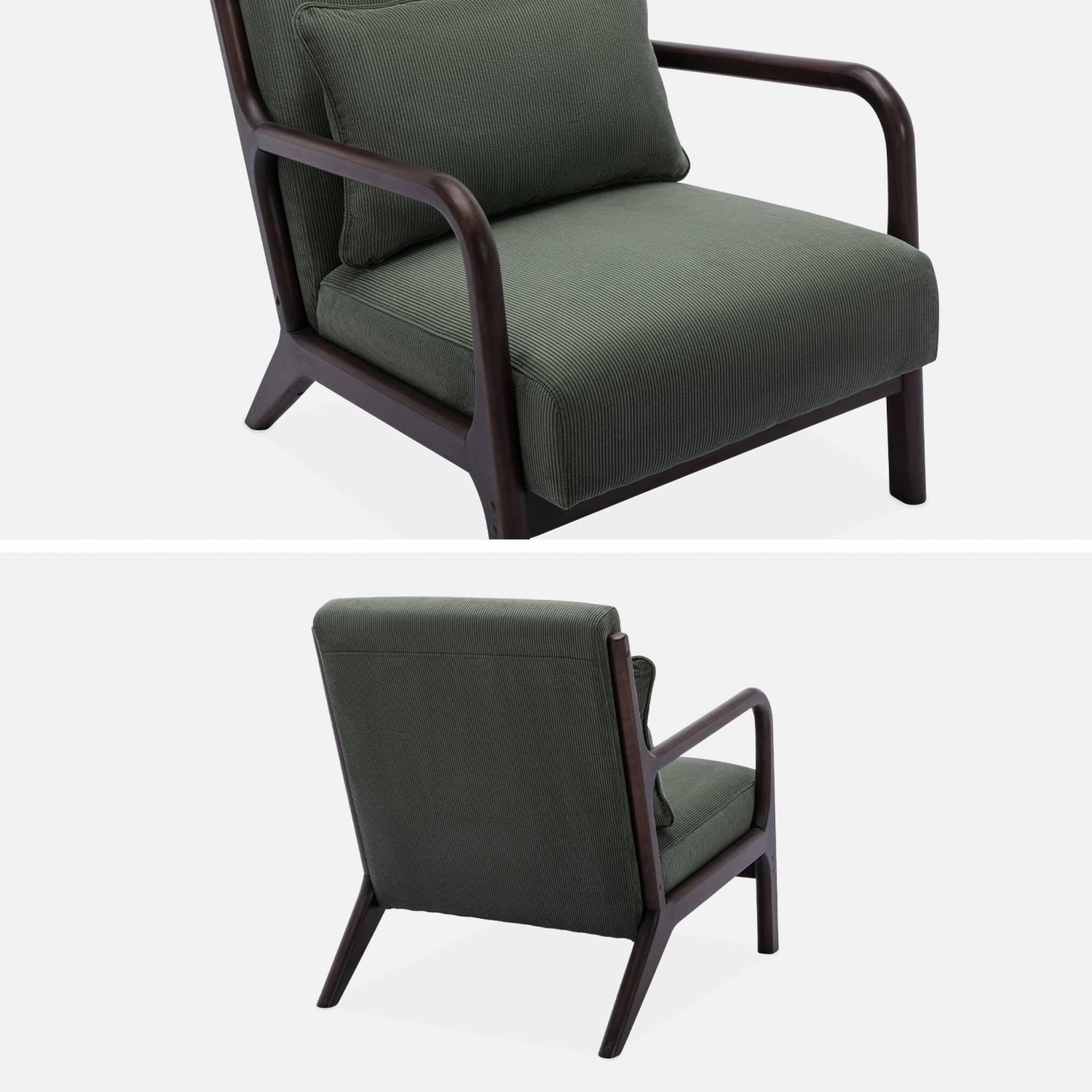 sweeek - Groene ribfluwele fauteuil, Lorens