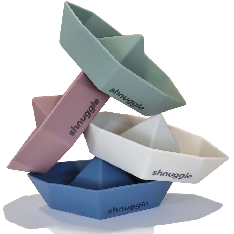 shnuggle Badespielzeug Shnuggle Badeboote blau, grün, altrosa, creme