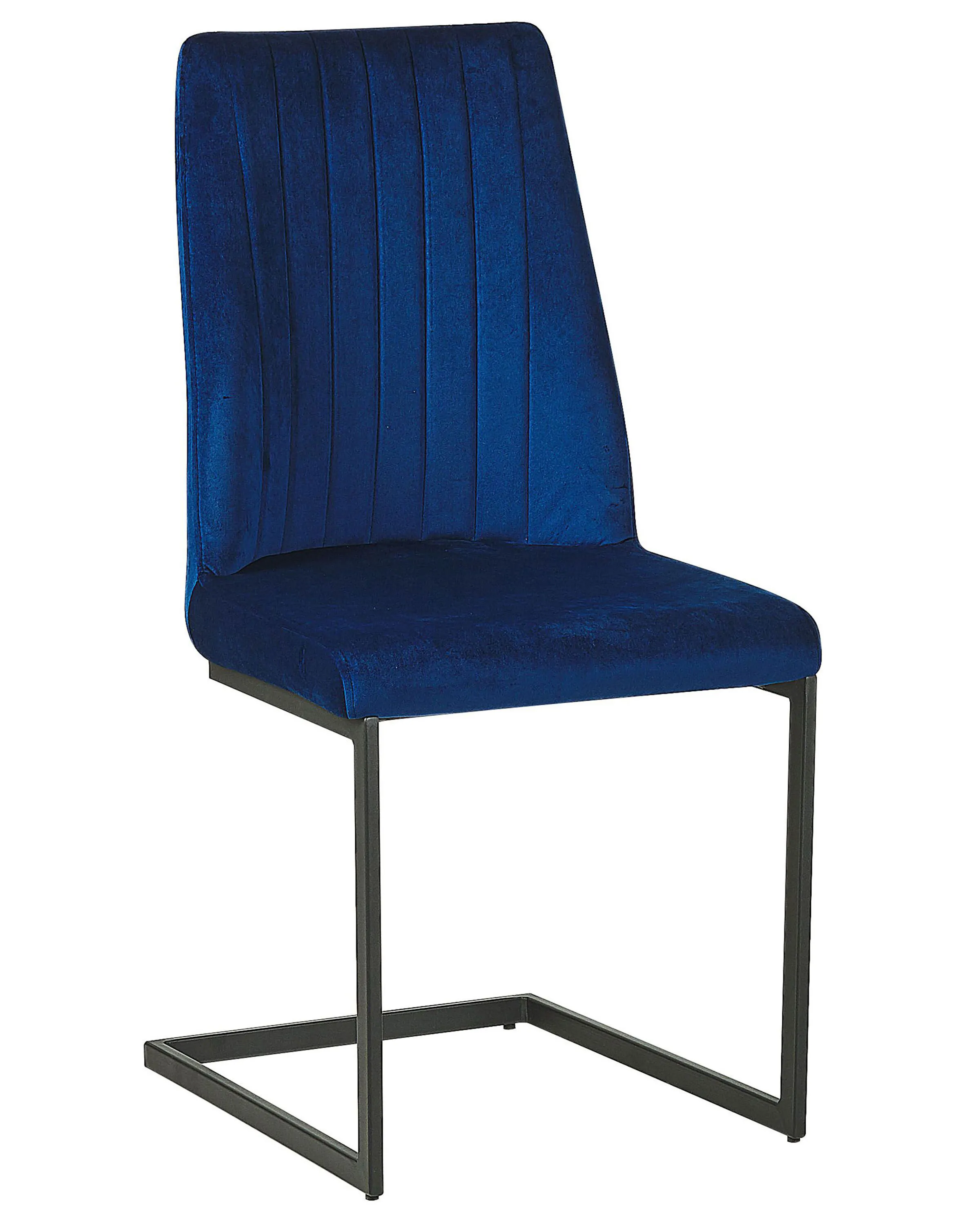 Set van 2 eetkamerstoelen LAVONIA Fluweel Marineblauw